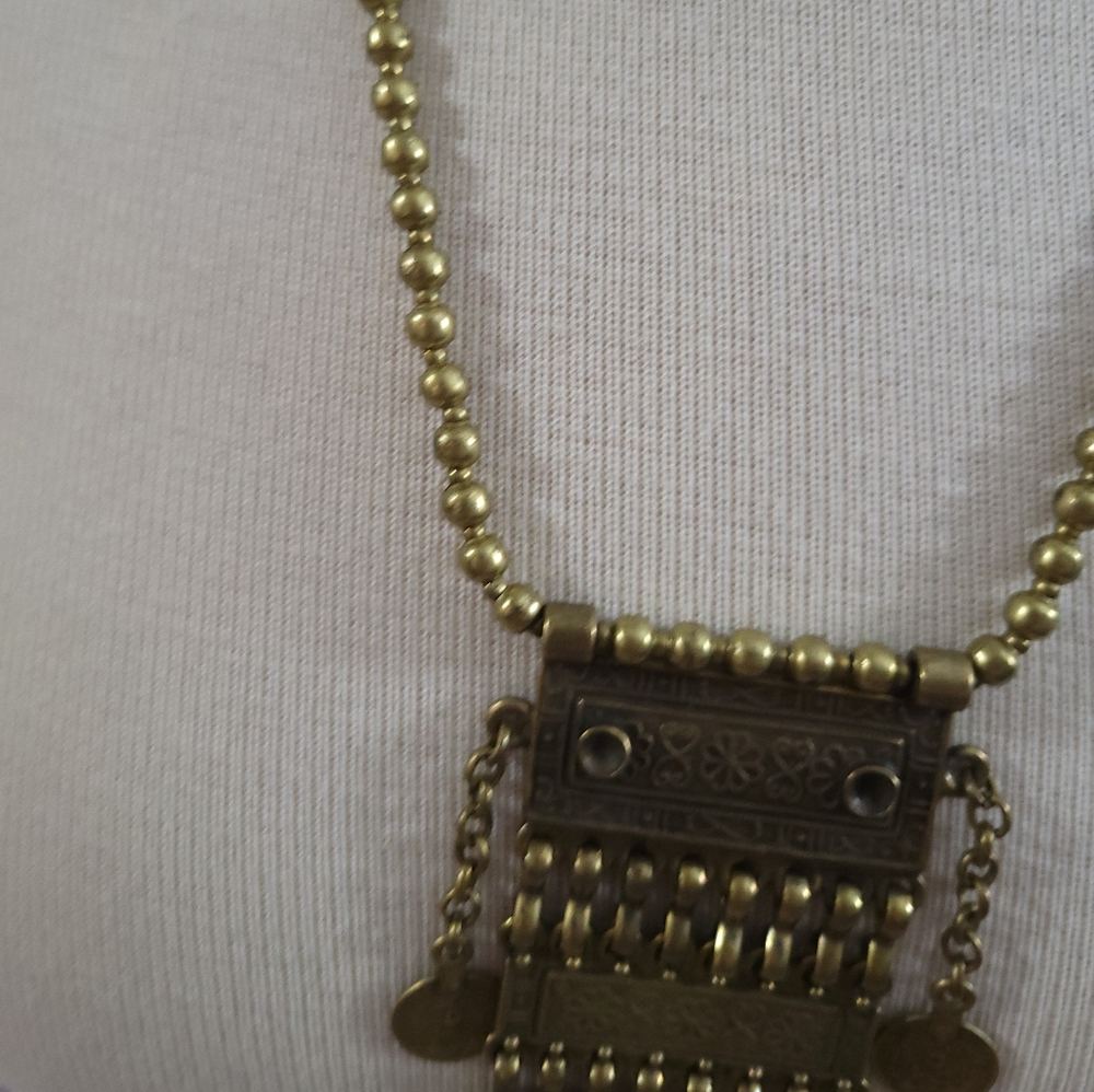 Child of Wild Bodrum Necklace Brass Chunky Coin - Picture 12 of 12